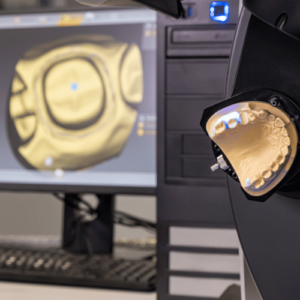 Student Learning Dental CAD Design on Exocad Software Online