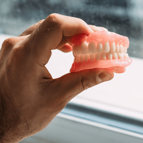 Hard acrylic dentures for full and partial restoration