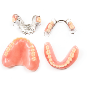 Removable partial dentures cast metal framework